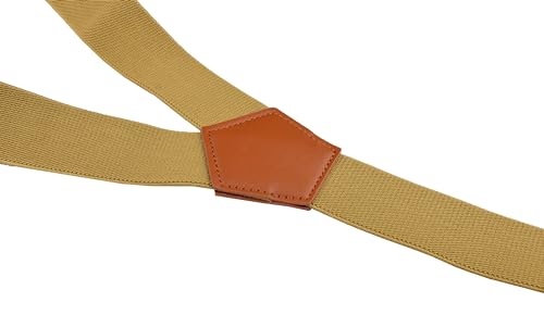 Image of Suspenders for Men Y Back Adjustable Elastic with Strong Clips 47 Inches