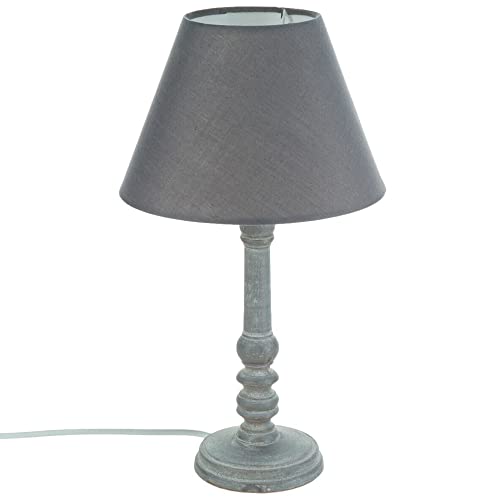 Atmosphera Lampe à Poser - Style Charme - Coloris Gris patiné