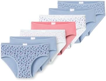 Schiesser Mädchen 7 Pack Slips - 95/5 Baumwolle - Größe 92 bis 140