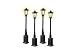Lionel Model Train Accessories, Street Lamps (Set of 4)