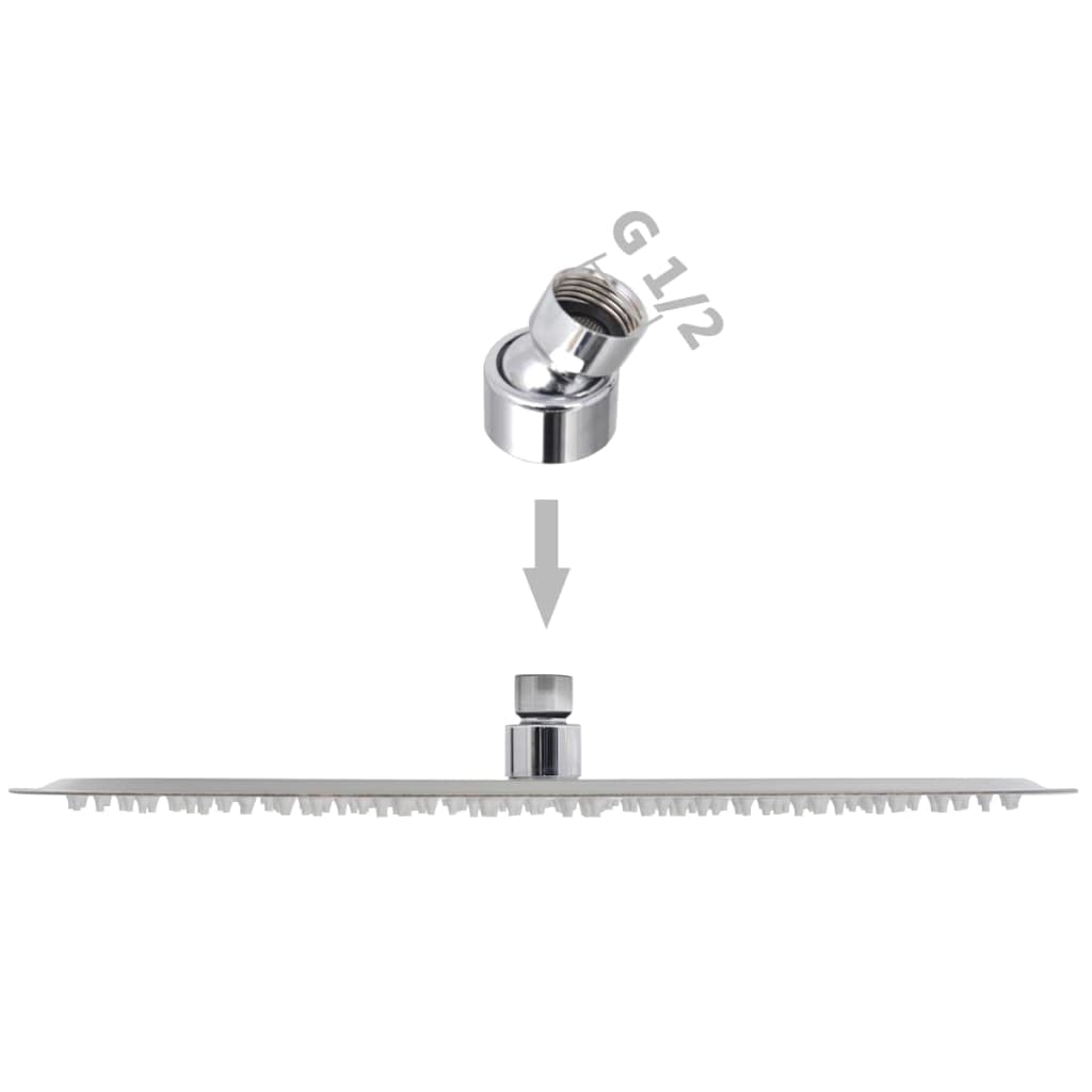 LAPOOH Cabezal de Ducha Efecto Lluvia 2 uds, Rociador Ducha, Ducha Lluvia, Alcachofa Ducha, Duchas De Baño Alcachofa Lluvia, Recambios Columna Ducha, Acero Inoxidable Ø 40 cm