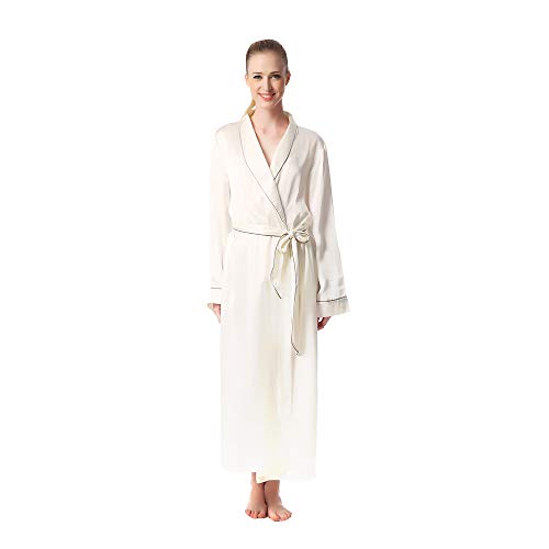 Robe de chambre femme en soie Jasmine Silk kimono long vêtement de nuit