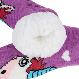 Century Star Slipper Socks For Boys Girls Fuzzy Warm Fleece Lined Socks With Grippers Kids Toddler Cute Animal Christmas Socks Black Penguin 3-5 Years #TOP3