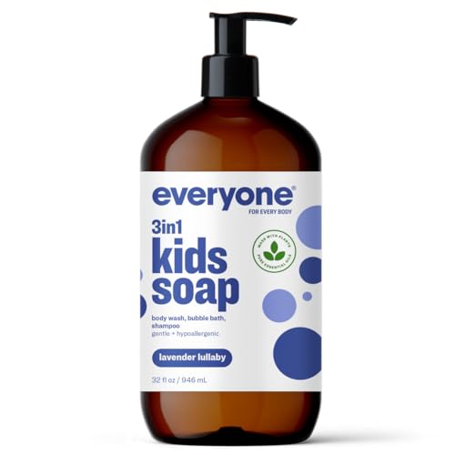 everyone for every body Everyone 3-in-1 Kids Soap: Shampoo, Body Wash, and Bubble Bath, Lavender Lullaby, 32 Ounce