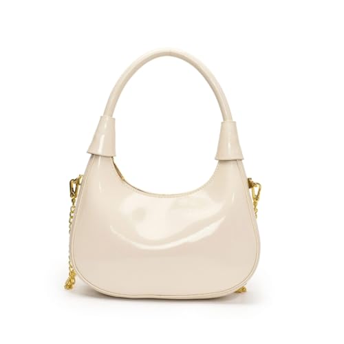 Sac à main chic femme chaîne épaule polyuréthane brillant tendance