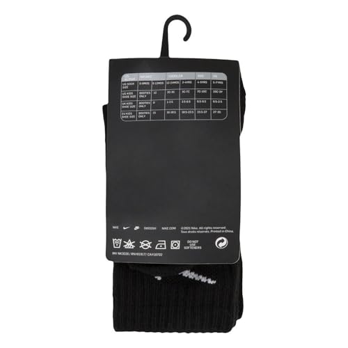 Nike Young Athletes Toddler Kids Cushioned 3-Pair Crew Socks Shoes 7C-10CY/4-5 (Sock Size)4