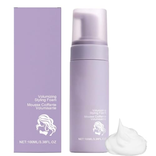 Mousse de peinado, mousse para el cabello rizado, espuma de peinado brillante voluminante, liviano y no grasiento, duración flexible de larga duración, para mujeres y hombres (1pc)
