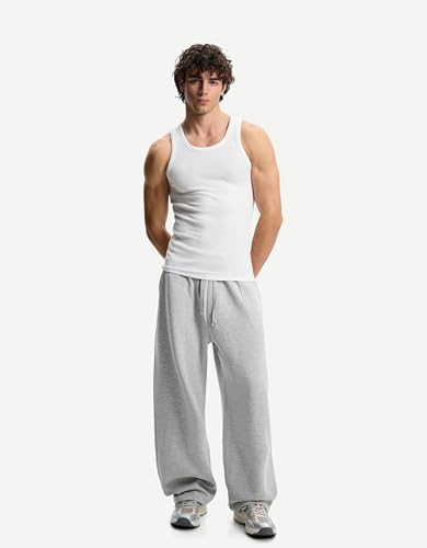 Image of Men's Cotton Athletic Ribbed Vest | Sleeveless Gym Tank Top | Slim Fit Essential Innerwear