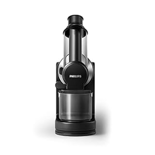 Philips Viva Collection Masticating Juicer, 150W, 1L, XL Tube, Quick Clean Technology, HomeID App, Dishwasher-safe Parts, Drip Stop, Easy Assembly, Compact Storage, Black (HR1889/71)