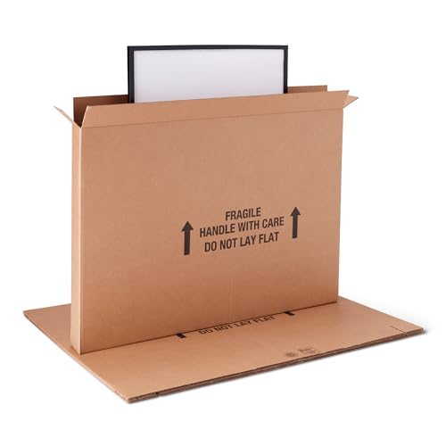 Amazon Basics TV Moving Box for 50-inch TV, Picture and...