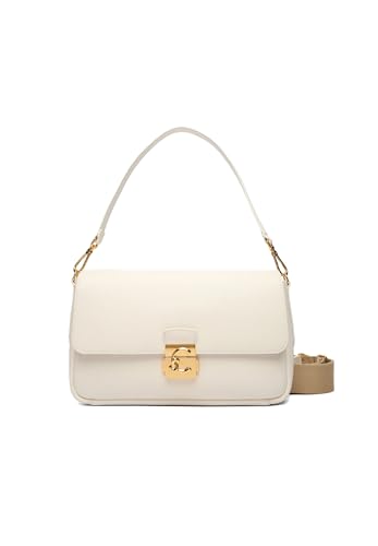 Sac à bandoulière en cuir de marque Coccinelle C-Me Lock L couleur Pearl