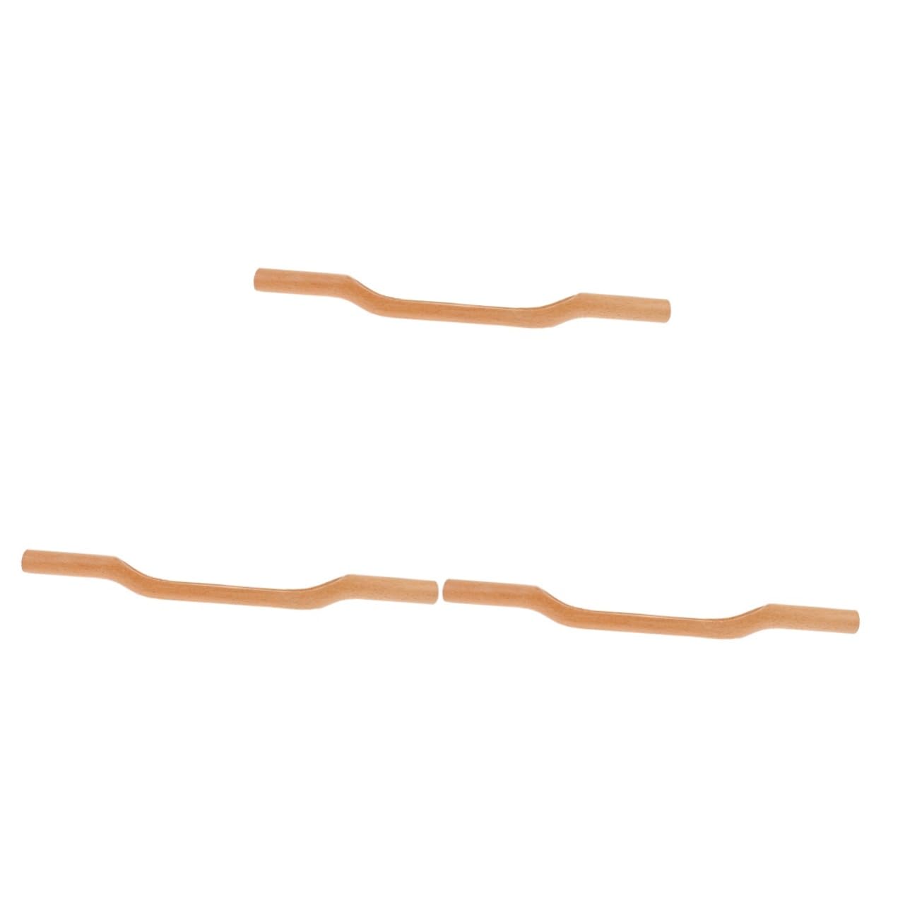 DOITOOL 3pcs Wooden Scraping Stick Massage Roller Whole Body Massager Face Massage Tools Back Massager Roller Massager Body Scraping Rod Gua Sha Stick Scraping Roller Scraping Board Board