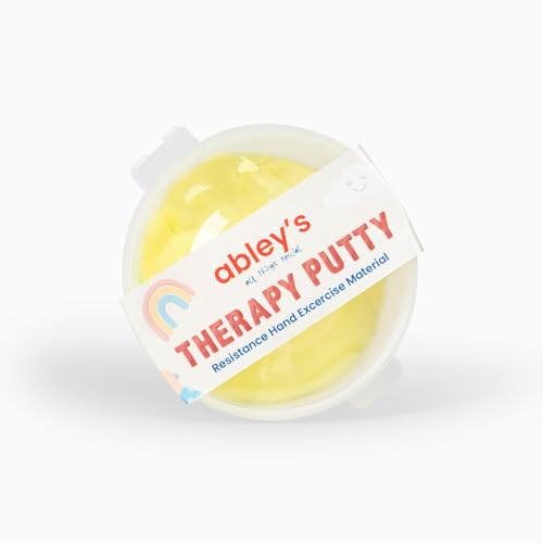 Image of Abley's Therapy Putty for Kids | Usage Occupational Therapy, Rehabilitation, Fine Motor Skills, Stress Relief | Hand Excercise Material | Yellow 100g