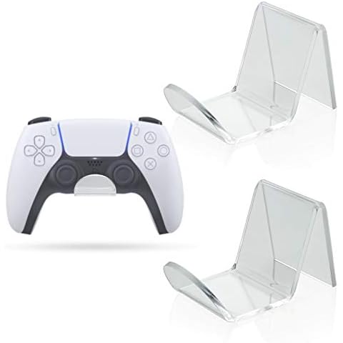 Game Controller Holder Stand Wall Mount(2 Pack) compatible for PS5,Xbox Series X,Xbox Series S,Xbox SS,Xbox SX,PS4,Xbox One,PC Controller - Universal Controller Accessories with Cable Clips - Stick on Cover