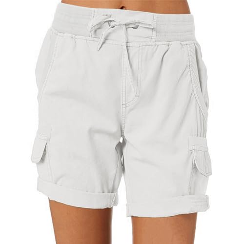 Womens Utility Shorts A-Line Wide Leg Thin Fabric Drawstring Waist for Casual Workwear and Summer Outdoor Adventures