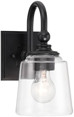 Minka Lavery 4001-66A Antonia Wall Sconce, 1 A19 Medium E26 Socket(s), Coal (Bulbs Not Included)