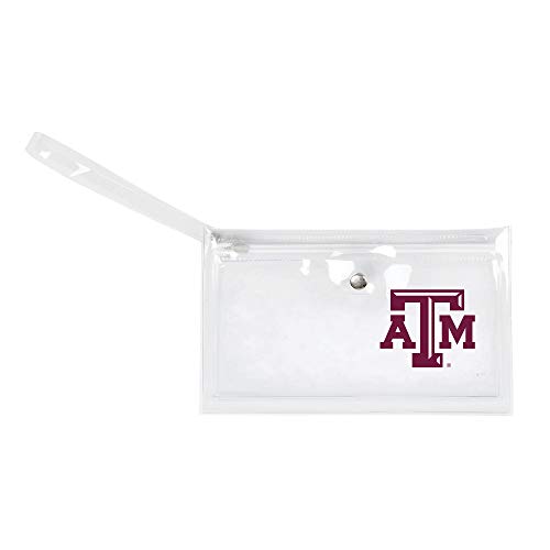 Image of Littlearth - LIWXY NCAA Texas A&M Aggies Unisex Ncaancaa Ticket Wristlet, Clear, 9 inch by 5.25 inch