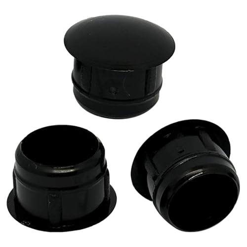 Image of (Pack of 40) Jet Black Plastic Hole Plugs 0.59 inch x 0.47 inch (15 x 12 mm), Drill Hole Cover Caps, Furniture Hole Plug, Screw Hole Plugs