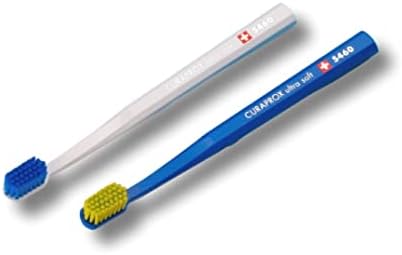CURAPROX Cs 5460 -Ultra Soft Manual Toothbrush For Kids Gentle On Gums Patented Round Ended Filaments For Great Brushing Experience Tough On Plaque Great For Sensitive Teeth,Pack Of 2, Multicolor