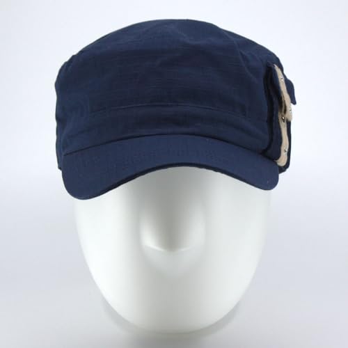 Image of The Vintage Year Heavy Stitching Washed Cotton Cadet Hat - Durable Military Baseball Cap for Men & Women, Outdoor Casual Wear