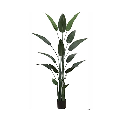 La Mejor comparativa de Plantas artificiales para interiores favoritos de las personas. 34 Planta Artificial de Pájaro del Paraíso Árbol Falso Alto Planta Suelo 18 Pzs Hojas de Plátano, Seda Sintética en Maceta Decorativa para Hogar Jardín Oficina Centro Comercial...