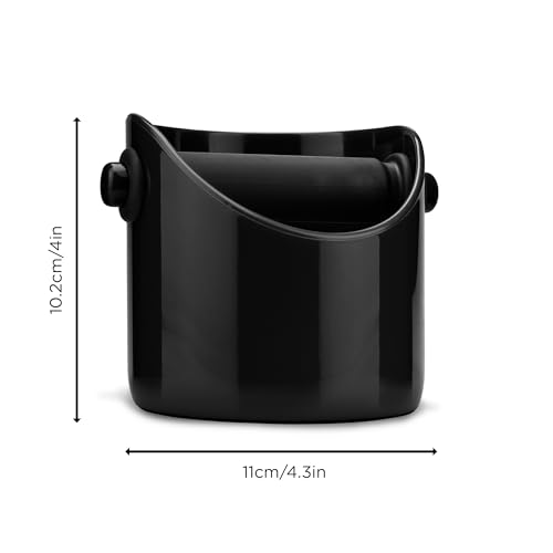 Dreamfarm Grindenstèin Sturdy, Compact, Modern Space-Saving Espresso Coffee Grind Knock Box - Black