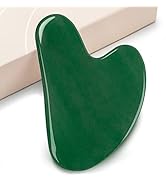 Dr. Pure Jade Stone Gua Sha Massage Tool, Guasha Facial Tool for Face and Body Massage, Reduce Pu...
