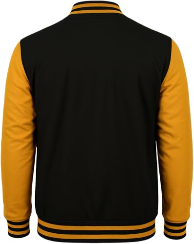 Image of Decrum Letterman Jacket Men - Casual High School Baseball Varsity Style Mens Bomber Jackets