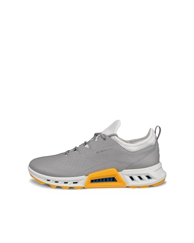 ECCO Men's Biom C4 Gore-tex Waterproof Golf Shoe, Wild Dove/Sunrise, 12-12.5