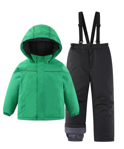 Image of M2C Boys Girls 2-Piece Snowsuit Thicken Patterned Ski Jackets and Pants