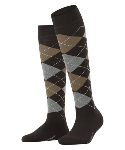 Burlington Marylebone W Kh lana estampados 1 par, Calcetines largos Mujer, Marrón Dark Brown 5235, 36-41