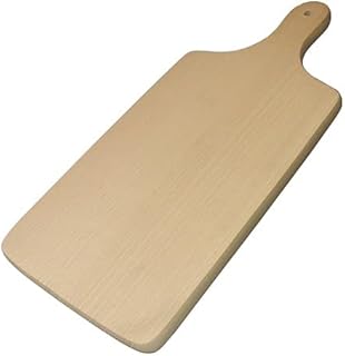 efo Paddle Wooden Chopping Board - Organic Beech Wood Chopping Board (Size 35x15.5x1.5cm) - Fine for Every Kind of Kitchen Knives - Great Alternative for Serving Tray, Cheese Board or Pizza Peel