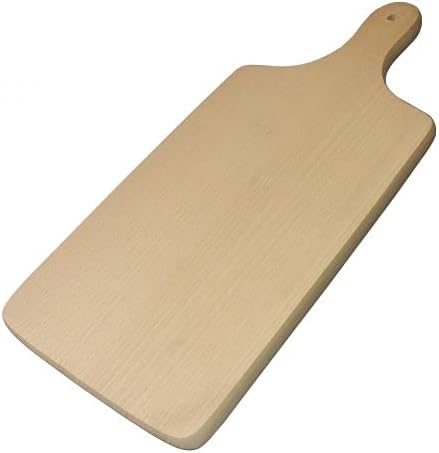 efo Paddle Wooden Chopping Board - Organic Beech Wood Chopping Board (Size 35x15.5x1.5cm) - Fine for Every Kind of Kitchen Knives - Great Alternative for Serving Tray, Cheese Board or Pizza Peel