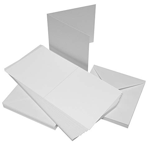 Craft UK 289 Karten und Umschläge, 12,7 x 17,8 cm, Weiß, 50 Stück