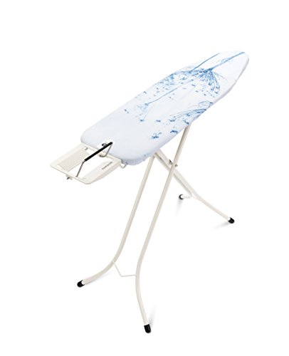 Image of Brabantia - Ironing Board A - with Steam Iron Rest - Adjustable in Height - Non-Slip Rubber Feet - Cotton Cover with Foam Layer - Foldable - Cotton Flower - 110 x 30cm
