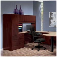 Stack-On Storage-Hutch- 60in.x14-.63in.x37-.13in.- Mahogany