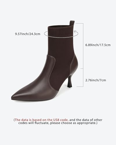 COSY Women's Pointed Toe Ankle Boots - Elegant Stiletto Heel Booties, Warm Winter Boots for Fall & Winter Fashion2