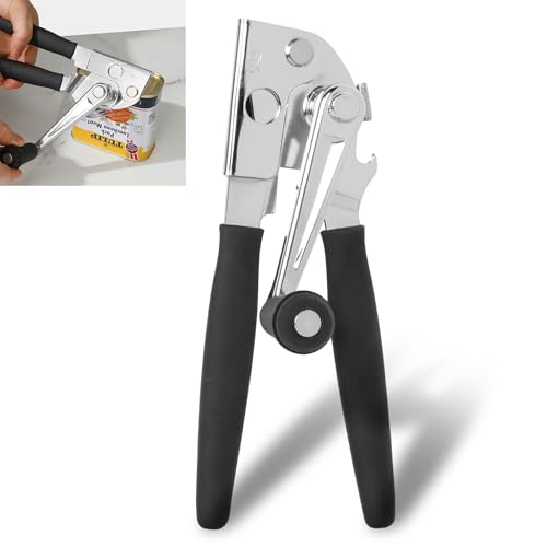 Comparison: Best Hand Crank Can Opener 4 Commercial Can Opener with Magnet, Manual Heavy Duty Folding Hand Crank Can Opener Smooth Edge with Comfortable Long Handles, Fit All Size Cans, Large Cans