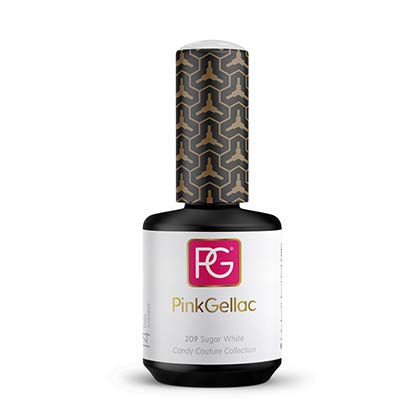 Pink Gellac Shellac Gel Nagellack 15 ml für UV LED Lampe | 209 Sugar White Weiss mit Schimmer Effekt | Gel Nail Polish… – Bild 2