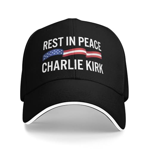 Rest in Peace Charlie Kirk Hat Mens Trucker Hats Ball Caps Black