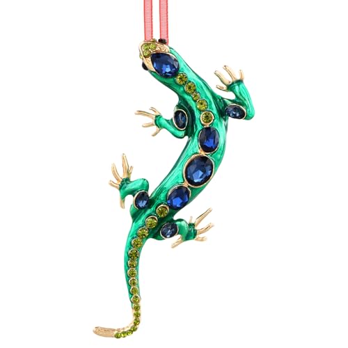 GROWTHMAGIC Green Lizard Christmas Ornaments - Metal Lizard Hanging Ornaments