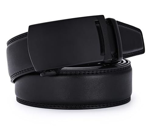 Image of Men's Belt, Ratchet Dress Casual Belt with Adjustable Automatic Buckle Trim to Fit