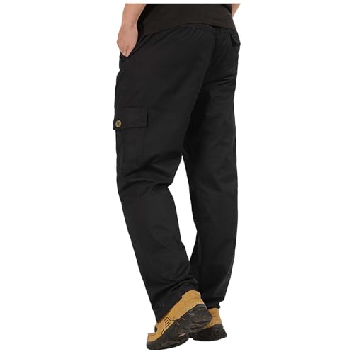 Men's Cargo Pants Elastic Waist Joggers Workout Sweatpants Casual Hiking Outdoor Long Trousers3