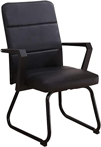 Comfortable Computer Desk Chair Bow Foot Executive and Ergonomic Office Chair High Back Pu Leather Gaming Desk Chair for Student Dormitory Internet Cafe Khaki (Color : Black)