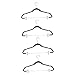 PRETYZOOM 4pcs Flocking Trouser Hanger Anti-Skid Clip Hangers Jeans Trouser Hanger Jeans Hangers Metal Hangers Heavy Duty Home Accessories Closet Anti-Slip Clip Multifunction Abs