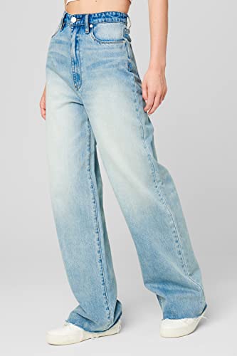 [BLANKNYC] Womens Ribecage Wide Leg with Fray Hem Finish Jeans2