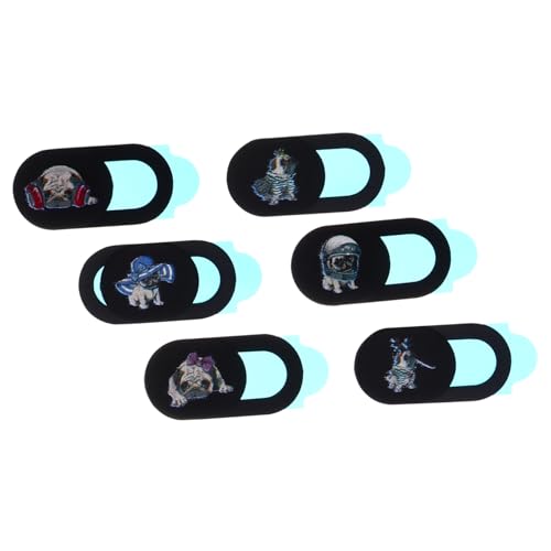 6pezzi Copertura Webcam per Laptop e Smartphone Protezione Privacy Facile Applicare e Rimuovere Design Cane per Computer e Tablet