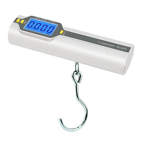 Digital Luggage Scale by XBWEI - 50kg x 10g Precision, Portable Hanging Hook & Tape Measure, Ideal for Travel, Suitcase & Bag Weight Measurement