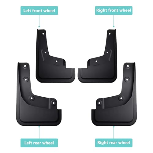 Image of Mud Flaps Compatible with Ford Ranger Accessories 2026 2025 2024 Splash Guards All Weather Fender Guard Mudguards Sediment Protection No Need to Drill Holes(Won't Fit Raptor)