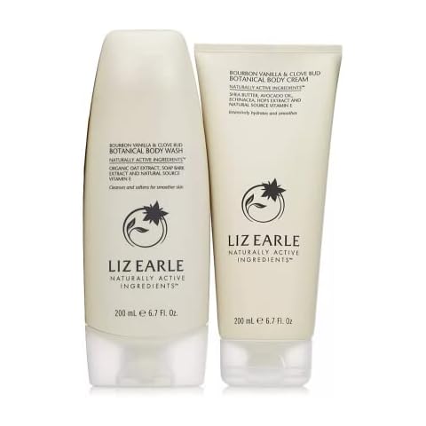 Liz Earle Bourbon Vanilla & Clove Bud Body Wash & Body Cream (200ml) Gift Set Cover